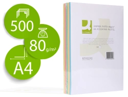 Capa do artigo Papel de cor q-connect din a4 80 gr 5 cores sortidas pack de 500 folhas
