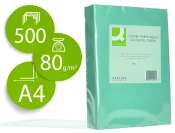 Capa do artigo Papel de cor q-connect din a4 80 gr verde pack de 500 folhas