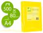 Papel de cor q-connect din a4 80gr amarelo intenso pack de 500 folhas - Preview