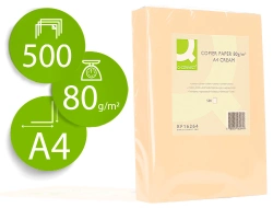 Capa do artigo Papel de cor q-connect din a4 80gr creme pack de 500 folhas