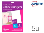 Capa do artigo Papel transfer avery para camisetas algodon colores oscuros ink-jet din a4 pack de 4 hojas