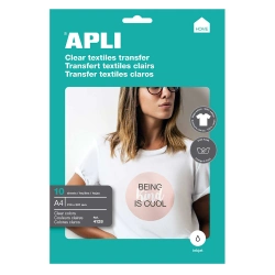 Capa do artigo Papel Transfer Para Texteis Claros Apli Branco 10Fl 04128