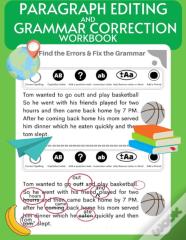Paragraph Editing And Grammar Correction Workbook