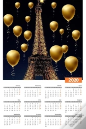 Capa do artigo Paris Eiffel Tower 2020 Calendar Creativ