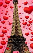 Paris  Eiffel Tower Glitter Glitter   Red Hearts  Creative Blank Journal Sir Michael Designer Edition