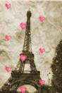 Paris Eiffel Tower  Pink Hearts Vintage Creative Blank  Page Journal - Preview