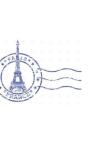 Paris France Postage Stamp Creative  Blank Page Journal - Preview