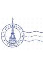 Paris France Postage Stamp Creative  Blank Page Journal - Preview
