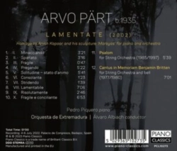 Capa do artigo Pärt: Lamentate - CD