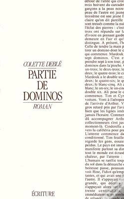Capa do artigo Partie De Dominos