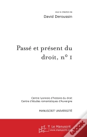 Capa do artigo Passé Et Présent Du Droit, N° 1