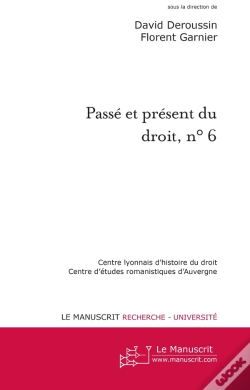 Capa do artigo Passé Et Présent Du Droit, N° 6