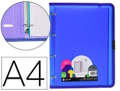 Capa do artigo Pasta carchivo dune 4 aneis 20 mm polipropileno rigido din a4 com recarga 120 f com elasticos cor azul