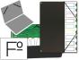 Classification folder with 9 compartments, brown and black. - Preview