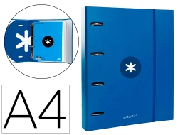 Capa do artigo Pasta com recarga e aba liderpapel antartik a4 quadricula 5mm forrada 4 aneis redondos 40mm cor azul escuro