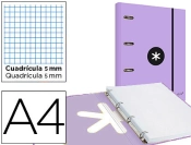 Capa do artigo Pasta com recarga e aba liderpapel antartik a4 quadricula 5mm forrada 4 aneis redondos 40mm cor lilas