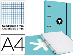 Capa do artigo Pasta com recarga e aba liderpapel antartik a4 quadricula 5mm forrada 4 aneis redondos 40mm cor menta