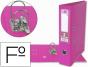 Pasta de arquivo de alavanca liderpapel documenta pvc folio lombada 75 mm rosa - Preview