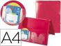Elastic folder, paper type, rigid spine, A4 size, 2 pockets, red. - Preview