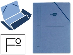 Capa do artigo Pasta de elasticos liderpapel, folio, com abas, azul (10 unidades)