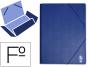 Pasta de elasticos liderpapel plastica com abas azul - Preview