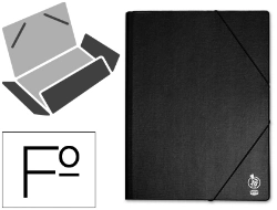 Capa do artigo Pasta de elasticos liderpapel plastica com abas preto
