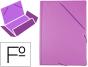 Pasta de elasticos liderpapel plastico folio aba cor lilas - Preview