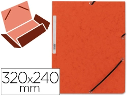 Capa do artigo Pasta de elasticos q-connect din a4 com abas laranja