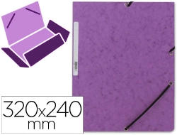 Capa do artigo Pasta de elasticos q-connect din a4 com abas violeta