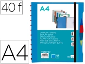 Capa do artigo Pasta liderpapel a4 com 40 bolsas intercambiaveis 5 separadores envelope e elastico capa e lombada personalizavel azul t