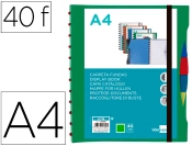 Capa do artigo Pasta liderpapel a4 com 40 bolsas intercambiaveis 5 separadores envelope e elastico capa e lombada personalizavel verde