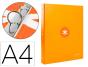 Antarctic A4 lined folder with 4 rings, 25 mm, round, mustard color. - Preview