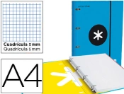 Capa do artigo Pasta liderpapel com recarga e aba antartik din a4 quadricula 5mm forrada 4 aneis redondos 40mm cor azul