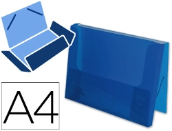 Capa do artigo Pasta liderpapel portadocumentos com elasticos polipropileno din a4 azul translucida lombada 25 mm