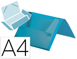 Capa do artigo Pasta liderpapel portadocumentos com elasticos polipropileno din a4 celeste opaco lombada 25 mm