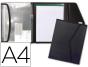 Pasta porfolio liderpapel porta documentos polipropileno com 5 bolsas e bloco de notas fecho de velcro din din a4preto - Preview