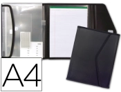 Capa do artigo Pasta porfolio liderpapel porta documentos polipropileno com 5 bolsas e bloco de notas fecho de velcro din din a4preto