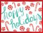 Peppermints Happy Holidays Notecards - Preview
