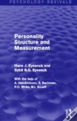 Capa do artigo Personality Structure And Measurement (Psychology Revivals)