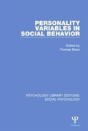 Personality Variables In Social Behavior - Preview
