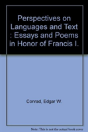 Perspectives On Language And Text - Preview