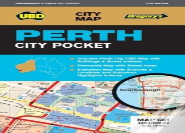 Perth City Pocket Map 661 22nd Ed