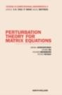 Perturbation Theory For Matrix Equations - Preview