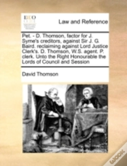 Capa do artigo Pet. - D. Thomson, Factor For J. Syme'S