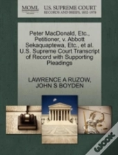 Peter Macdonald, Etc., Petitioner, V. Abbott Sekaquaptewa, Etc., Et Al. U.S. Supreme Court Transcript Of Record With Supporting Pleadings