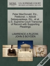 Capa do artigo Peter Macdonald, Etc., Petitioner, V. Abbott Sekaquaptewa, Etc., Et Al. U.S. Supreme Court Transcript Of Record With Supporting Pleadings
