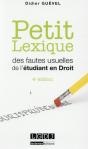 Petit Lexique Des Fautes Usuelles De L'Étudiant En Droit (4e Édition) - Preview