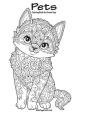 Pets Coloring Book For Grown-Ups - Preview