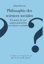 Philosophie Des Sciences Sociales : Un Point De Vue Argumentativiste En Sciences Sociales - Preview