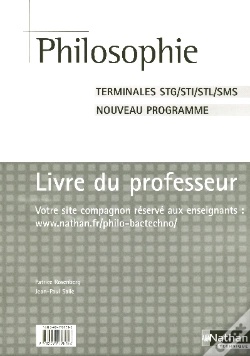 Capa do artigo Philosophie ; Terminale Stg/Sti/Stl/Sms ; Livre Du Professeur (Édition 2006)